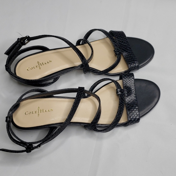 cole haan black wedge sandals